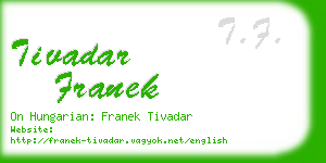 tivadar franek business card